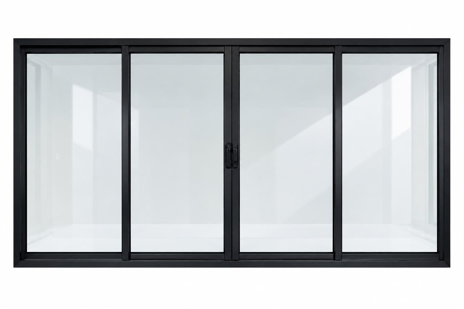 JANELA BLACK COM VIDRO LISO TRANSPARENTE