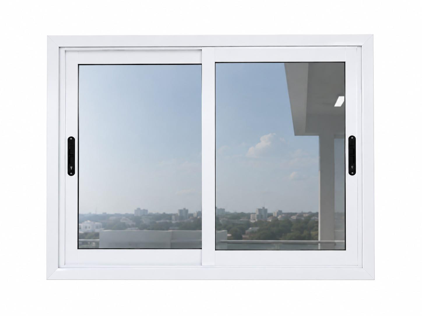 JANELA PRIME BRANCA COM VIDRO LISO TRANSPARENTE